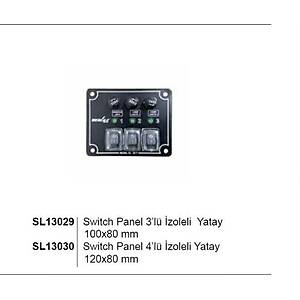 3 ANAHTARLI �ZOLEL� YATAY SWITCH PANEL