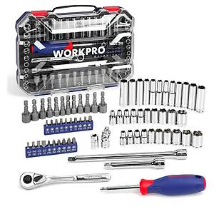 WORKPRO WP202522 1/4'� Metrik/�n� 70 Par�a Cr-V Profesyonel Lokma Tak�m� 