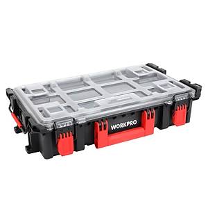 WORKPRO WP283029 24Lt 12 G�zl� �effaf Kapakl� �stiflenebilir 56x35x12,5cm Profesyonel Organizer Tak�m �antas�