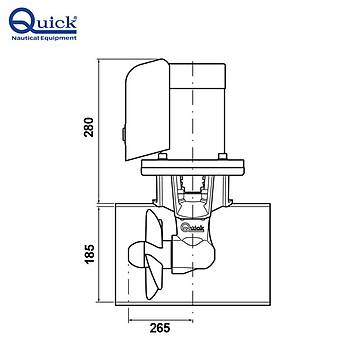 QUICK BA MANEVRA PERVANES, 85KGF, 24V