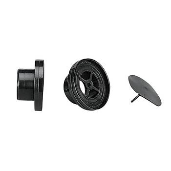 Drain Plug w/Non-Ret. Valve f/Thru-hull,�22mm,Black