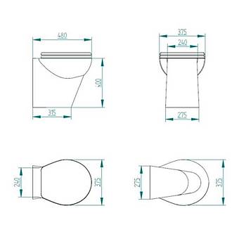 Stilo 24V Beyaz Ta� Taharet Kitli Tuvalet