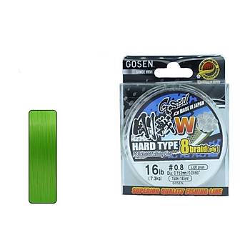 Gosen W8 Hard Type PE 8 Örgü Spin İp Misina 150mt Açık Yeşil