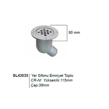 YER S�ZGEC� �38mm h.115mm EMN�YET STOPLU CR-N�