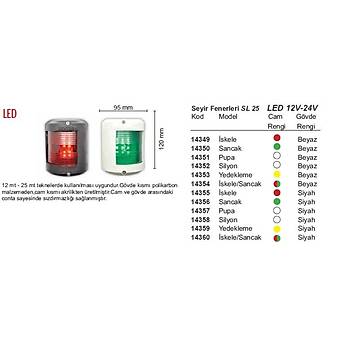 SL25 YEDEKLEME FENER� BEYAZ led 12-24v