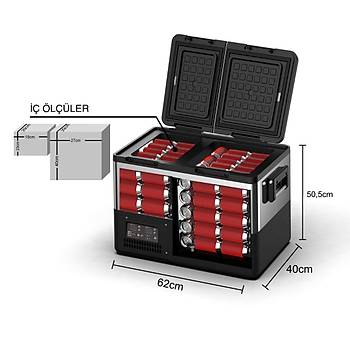 ICECO TCD45 12/24Volt 45 Litre �ift B�lmeli Outdoor Kompres�rl� Oto Buzdolab�/Dondurucu