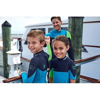 JOBE BOSTON SHORTY 2MM WETSUIT KIDS TEAL BLUE
