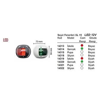 SL15 SANCAK FENER� S�YAH led 12v