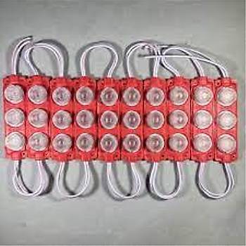 PARMAK LAMBA 10 lu SET 12V KIRMIZI CAMLI