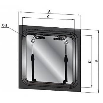 Vetus G�mme Hatch / D�� ebat (AxB) : 580 x 580 mm