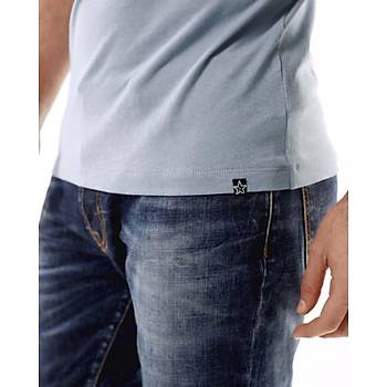 JOBE SCRIPT T-SHIRT MEN FOG BLUE