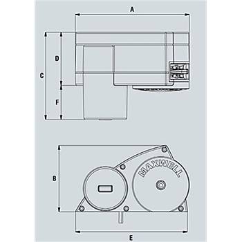 Maxwell HRC10-8 100W 12V 8mm Tambursuz Yatık Irgat