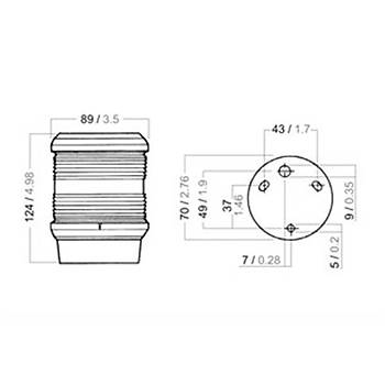 AQUA SIGNAL 40 SER� TRICOLOR S�YAH  24V 25W