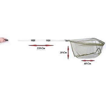Captain 6715 Kepçe 3 Parça 220cm Sazan Kepçesi 55x45cm Tor
