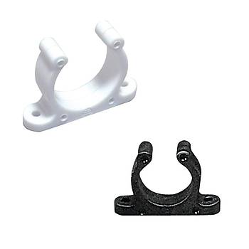 Plastic Support Clip, Screwed, �35mm, Black