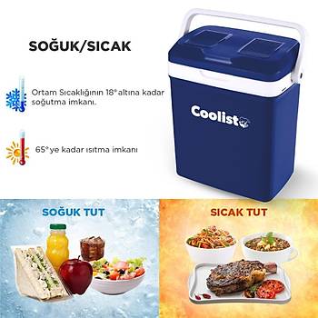 Coolist CLT18 12Volt/220Volt AC/DC 18 Litre S�cak/So�uk Oto Buzdolab�