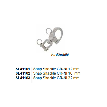 SNAP SHACKLE FIRD�ND�,K�L�TL� 16mm