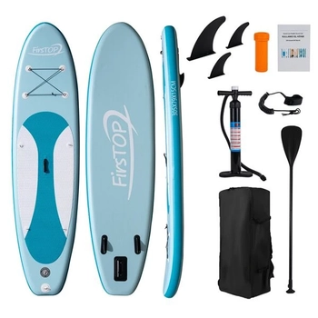 WAIKIKI 305 cm SUP Stand Up Paddle-Board Komplettset in grün / schwarz