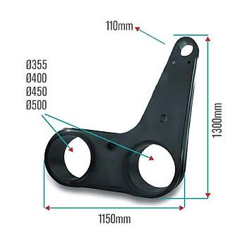 3 BORULU KAFES BRAKETİ Ø 500
