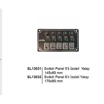 5 ANAHTARLI �ZOLEL� YATAY SWITCH PANEL