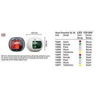 SL30 PUPA FENER� BEYAZ led 12-24v