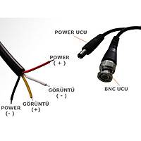 Bnc To Erkek Power Güç Soketi 20 Cm Kablo / 1297