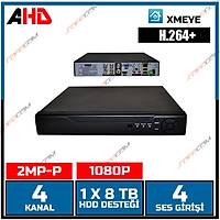 Safecam VR-AHD0403 4 Kanal 1080P Hybrid AHD Dvr  Kayit Cihazý H.264+ / 1648s