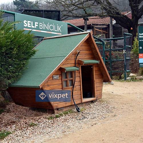 Martin Pencereli ve Sundurmal Kpek Kulbesi 200x100x130