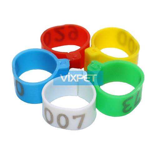 Hindi Kaz ve Brahma Tavuu Ayak Klipsi Rakaml 100'l Paket 25 mm (Rakamlar 001 - 100 Aras)