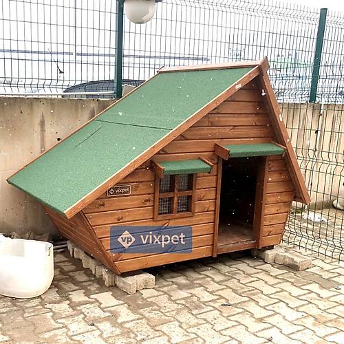 Martin Pencereli ve Sundurmal Kpek Kulbesi 200x100x130