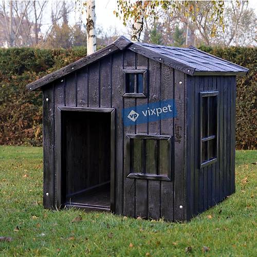 Shou Sugi Pencereli K�pek Kul�besi 100x100x110