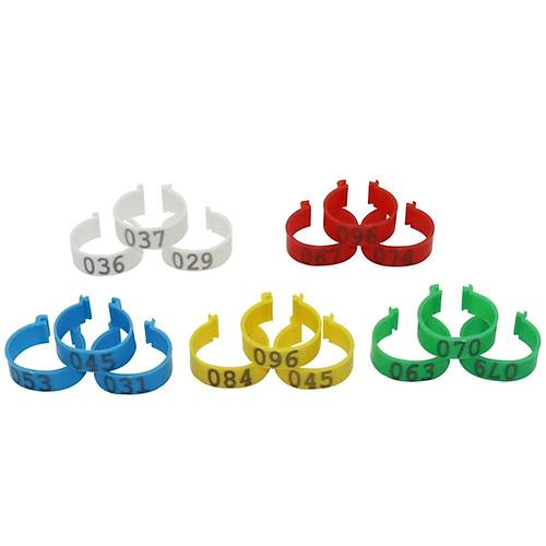 Hindi Kaz ve Brahma Tavuu Ayak Klipsi Rakaml 100'l Paket 25 mm (Rakamlar 001 - 100 Aras)