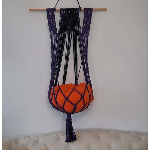 Kedi K�pek Hama�� Siyah - Mor