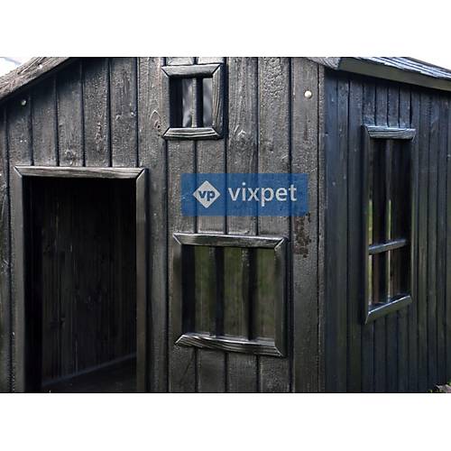 Shou Sugi Pencereli K�pek Kul�besi 100x100x110