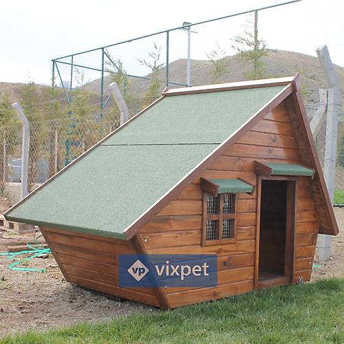 Martin Pencereli ve Sundurmal Kpek Kulbesi 200x100x130