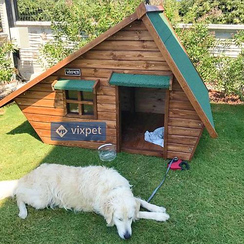 Martin Pencereli ve Sundurmal Kpek Kulbesi 200x100x130