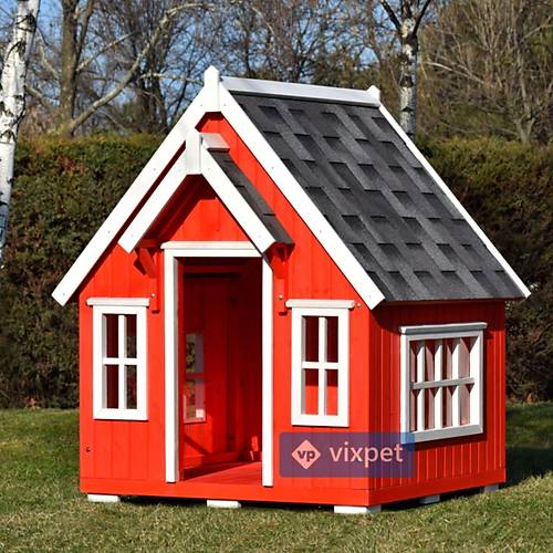 Lara Palas Pencereli Byk Boy Kpek Kulbesi 130x130x170