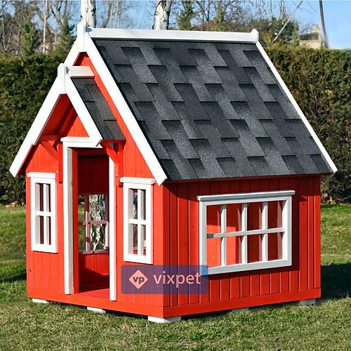 Lara Palas Pencereli Byk Boy Kpek Kulbesi 130x130x170