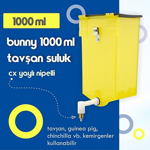 Bunny 1000 ml Tav�an ve Guinea Pig Suluk - CX Yayl� Nipel