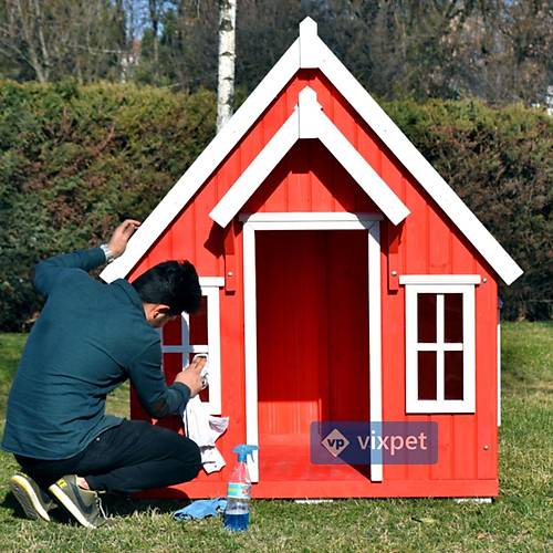 Lara Palas Pencereli Byk Boy Kpek Kulbesi 130x130x170