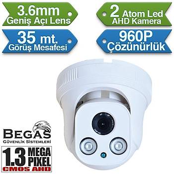 BEGAS 2020D 1.3mp AHD Dome Güvenlik Kamerasý (960p)