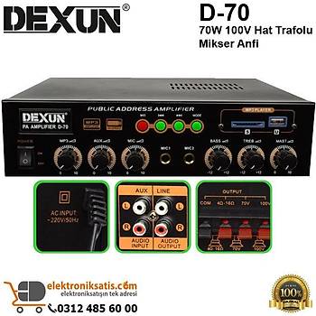 Dexun D-70 60WATT 100V/4-16Ohm Mikser Anfi