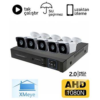 BegasPro 1036 5 Kameral 2.0mp AHD Gvenlik Sistemi Paketi - P213