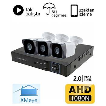 BegasPro 1036 3 Kameral 2.0mp AHD Gvenlik Sistemi Paketi - P211