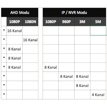 BEGAS OX 916 1080P 16 Kanal AHD Kayt Cihaz (2.0mp) - XMEYE