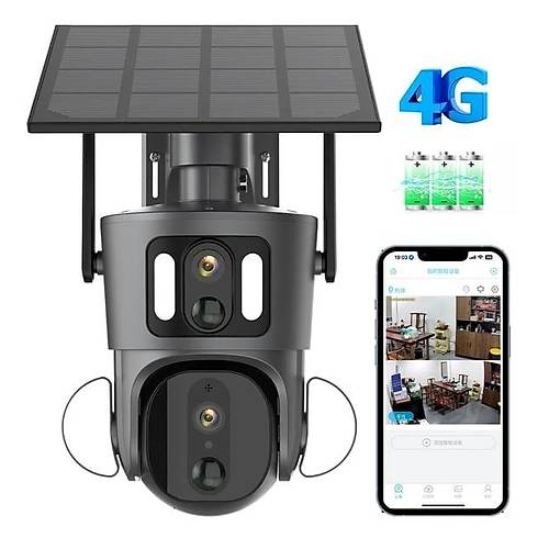 2MP 1080P Su Ge�irmez 4G S�M KART DESTEKL� PTZ SOLAR KAMERA