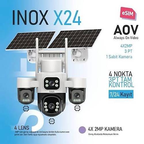INOX-X24 4G SOLAR ES�M 6 MOTOR 3PT KAMERA
