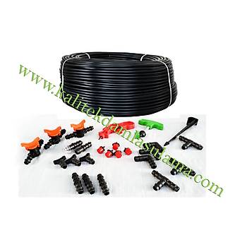 16 Deliksiz Mikro Sistem 400 mt (Vana,Tapa,Ekleme,Te 5er Adet,Damlatc 50 Adet)