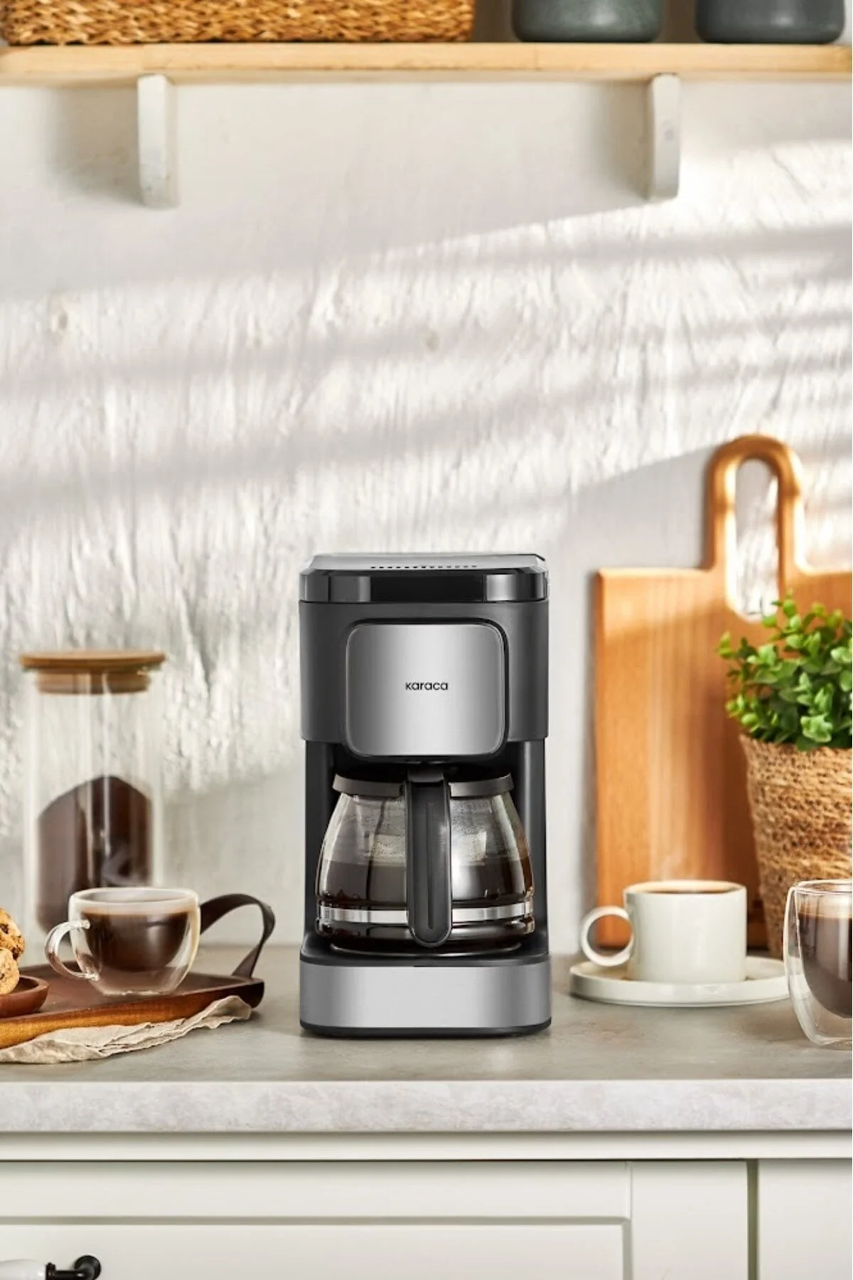 Karaca Just Coffee Aroma 2 In 1 Filtre Kahve ve Çay Demleme Makinesi Inox