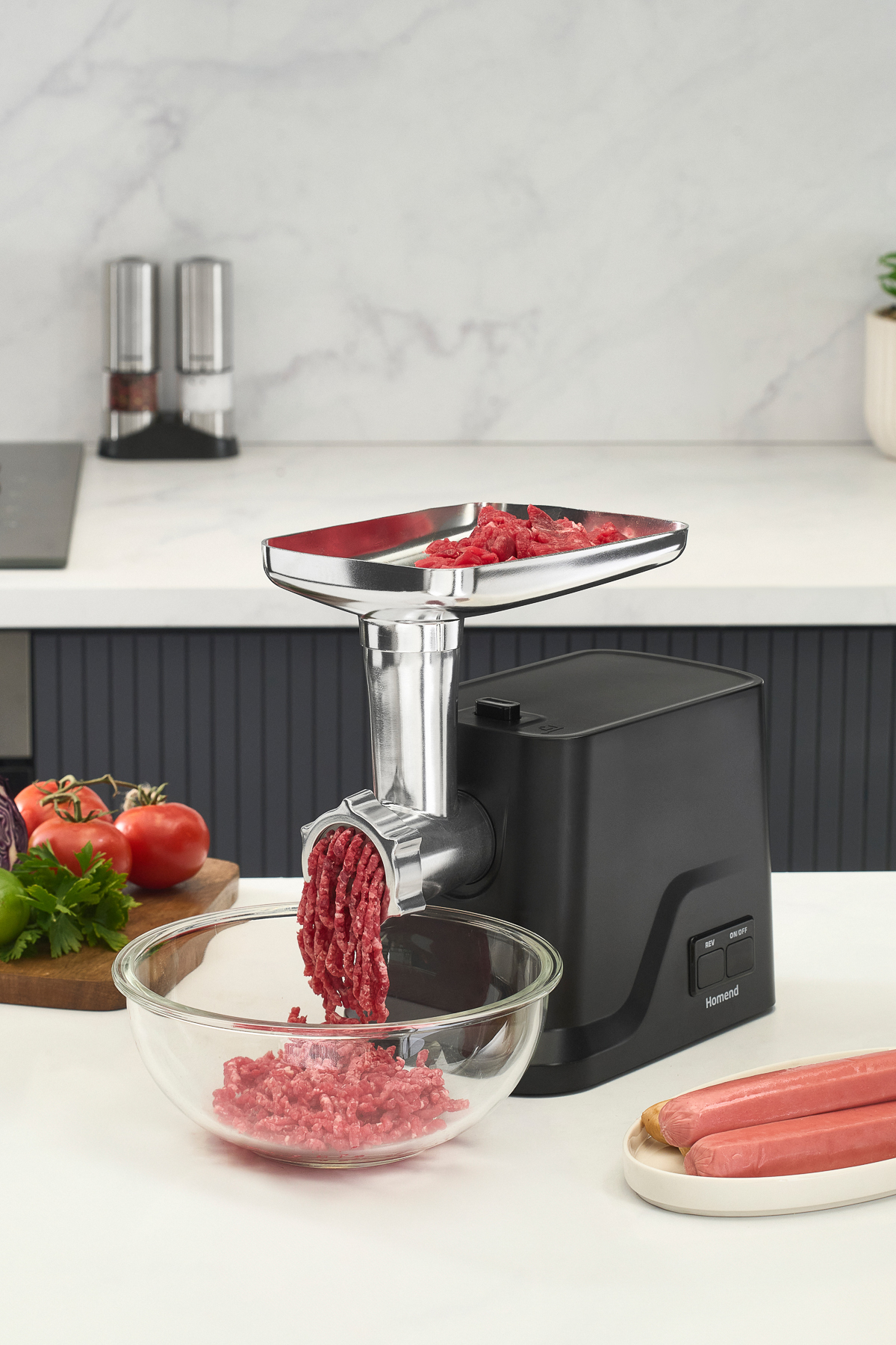 Homend Meatbox 3102H Kıyma ve Salça Makinesi 1000W Paslanmaz Çelik Materyal ile Güçlü Performans